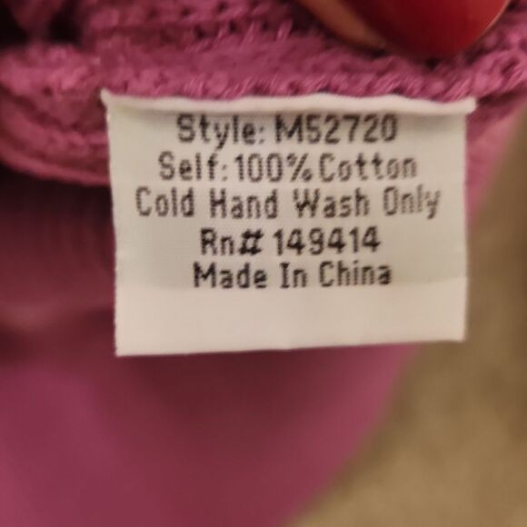 Johnny Was Women's Purple & White Tye Dye V-Neck Sweater Size S - Picture 10 of 11